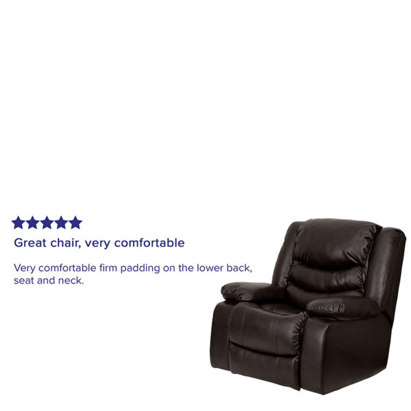 Shop for Brown Leather Rocker Reclinerw/ Plush Arms near  Ocoee at Capital Office Furniture
