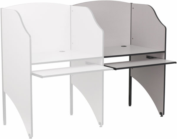 Buy Add-On Carrel with Large Work Surface Grey Add-On Study Carrel near  Kissimmee at Capital Office Furniture