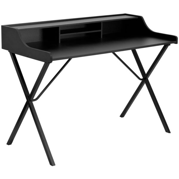 Buy Contemporary Style Black Top Shelf Computer Desk near  Clermont at Capital Office Furniture