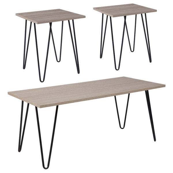 Buy Contemporary Style 3 Piece Driftwood Table Set near  Daytona Beach at Capital Office Furniture