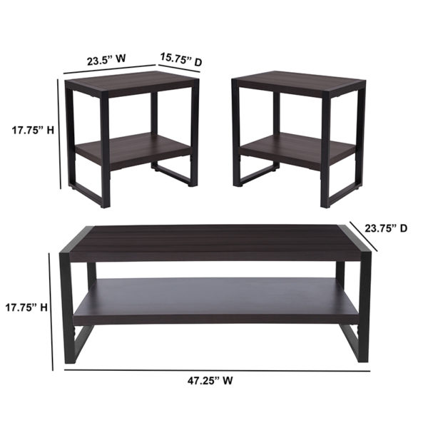 Shop for 3 Piece Charcoal Table Setw/ 1.5" Thick Rectangle Top near  Saint Cloud at Capital Office Furniture