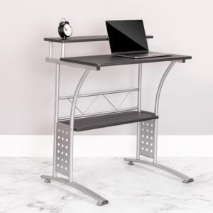 Buy Contemporary Style Black Perforated Panel Desk in  Orlando at Capital Office Furniture
