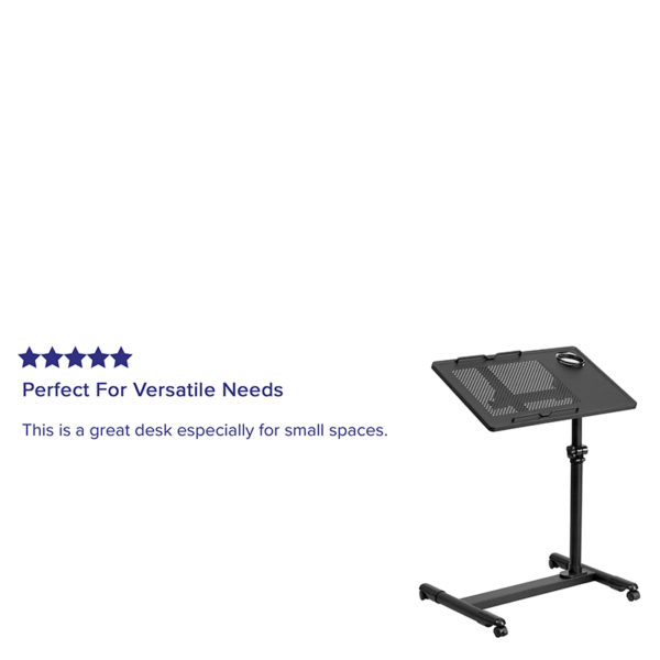 Shop for Black Adjustable Mobile Deskw/ Top Size: 22"W x 13.75"D in  Orlando at Capital Office Furniture