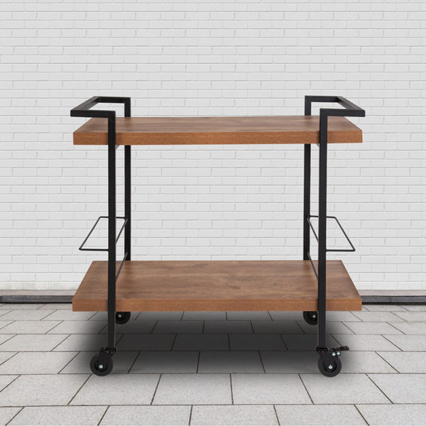 Buy Mobile Server and Bar Cart Rustic Wood Kitchen Bar Cart in  Orlando at Capital Office Furniture