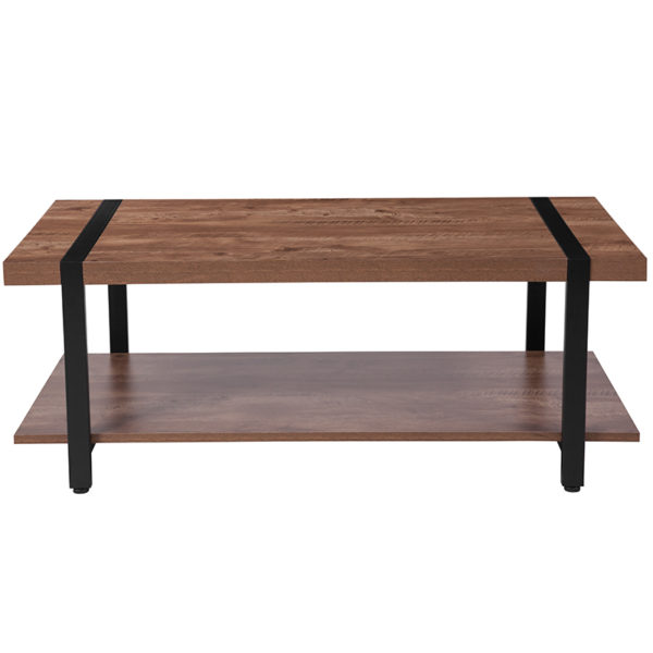 Nice Beacon Hill Rustic Wood Gra Coffee Table w/ Metal Legs Height Between Shelves: 11.5"H living room furniture near  Winter Garden at Capital Office Furniture