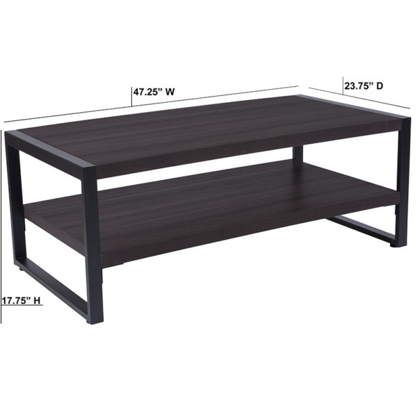 Shop for Charcoal Coffee Tablew/ 1.5" Thick Rectangle Top near  Sanford at Capital Office Furniture