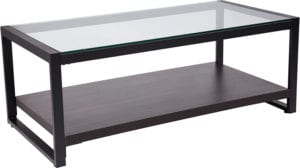 Buy Contemporary Style Glass Coffee Table with Shelf near  Kissimmee at Capital Office Furniture