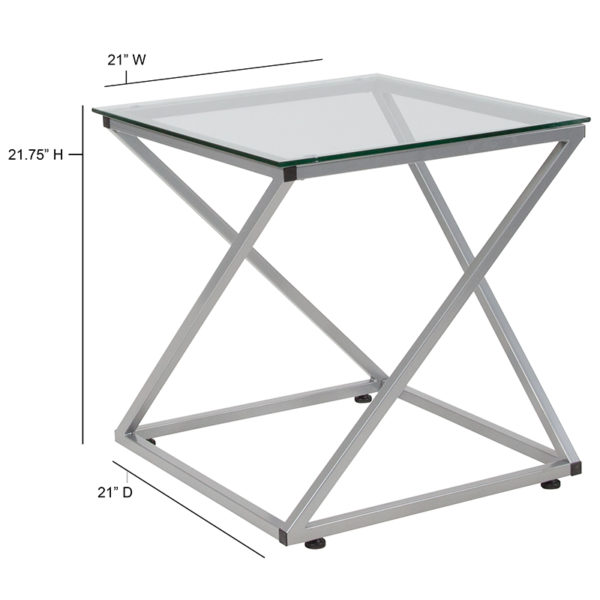 Shop for Glass End Tablew/ 8mm Thick Glass near  Daytona Beach at Capital Office Furniture
