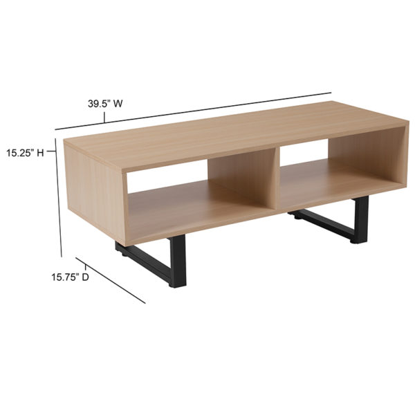 Nice Hyde Square Collection Beech Wood Gra TV St& & Media Console w/ Metal Legs Open Shelving living room furniture near  Winter Garden at Capital Office Furniture