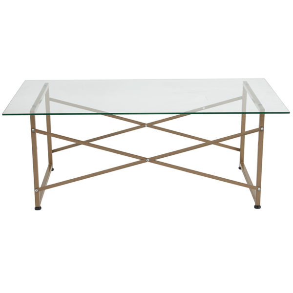 Nice Mar Vista Collection Glass Coffee Table w/ Matte Frame Rectangle Top living room furniture near  Winter Park at Capital Office Furniture