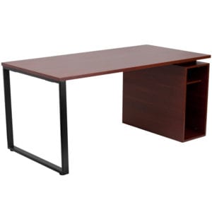 Buy Contemporary Style Mahogany Open Pedestal Desk in  Orlando at Capital Office Furniture