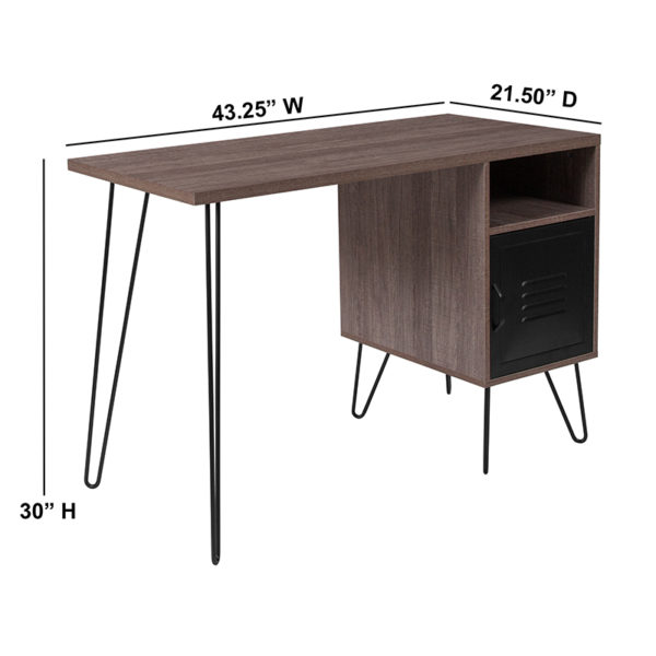 Shop for Rustic Desk with Cabinet Doorw/ Spacious Rectangular Desktop in  Orlando at Capital Office Furniture