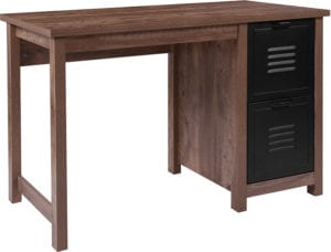 Buy Contemporary Style Oak Desk with Metal Drawers in  Orlando at Capital Office Furniture