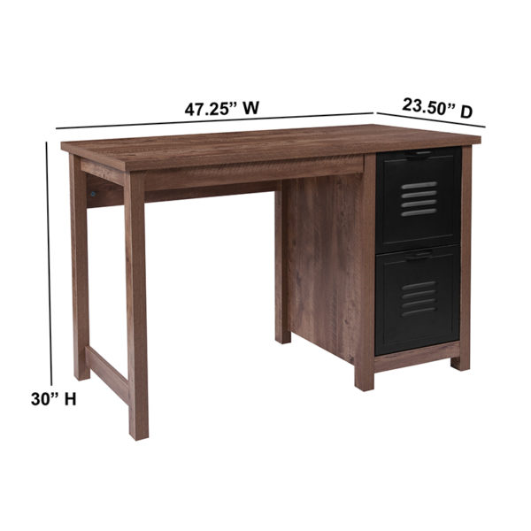 Shop for Oak Desk with Metal Drawersw/ Spacious Rectangular Desktop near  Lake Mary at Capital Office Furniture