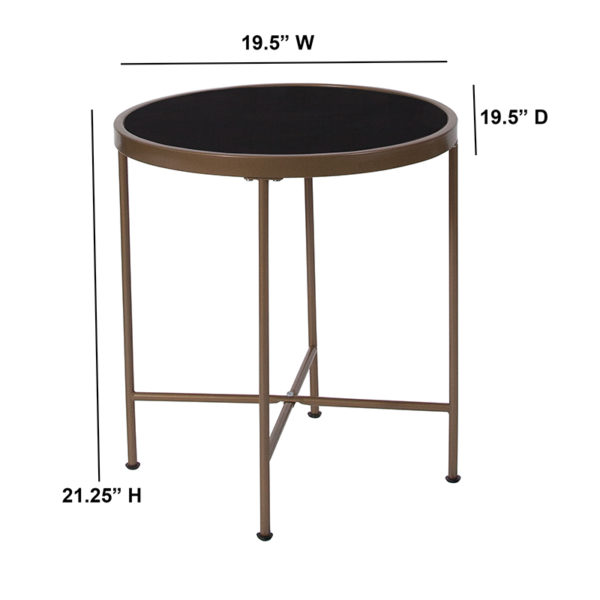 Shop for Black Glass End Tablew/ 6mm Thick Glass near  Leesburg at Capital Office Furniture