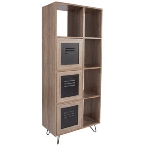 Buy Contemporary Style 63"H Rustic Bookshelf - Doors near  Windermere at Capital Office Furniture