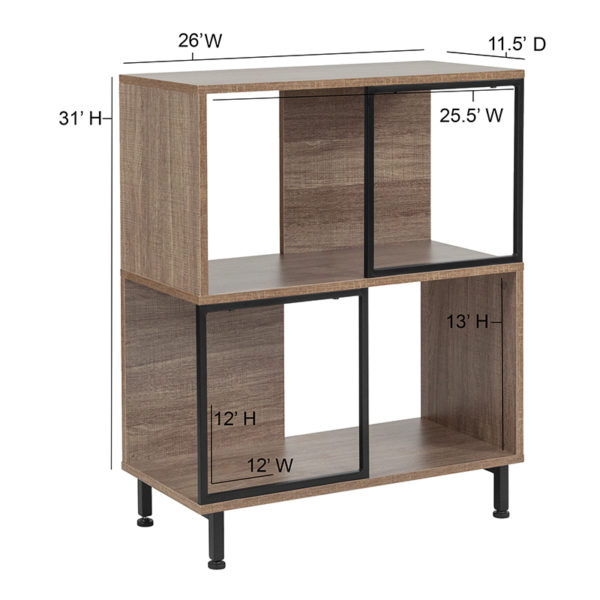 Shop for 26x31.5 Rustic Bookshelf/Cubew/ Two Shelves in  Orlando at Capital Office Furniture