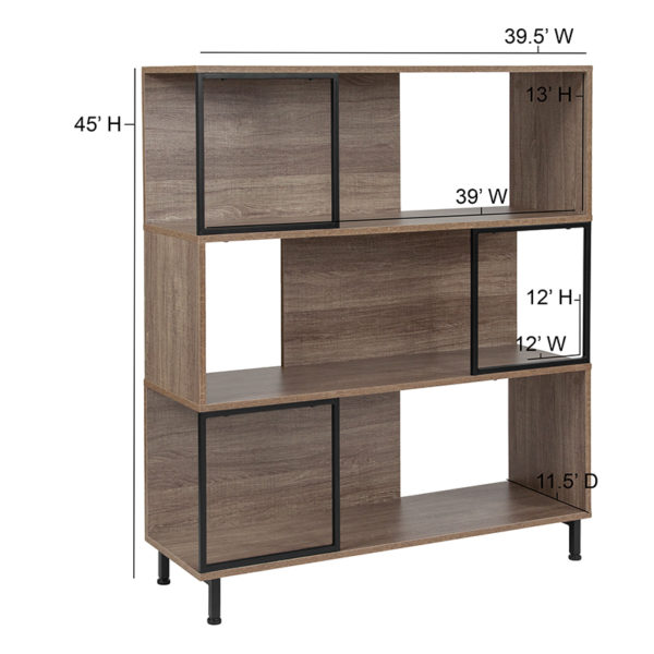 Shop for 39.5x45 Rustic Bookshelf/Cubew/ Three Shelves near  Clermont at Capital Office Furniture