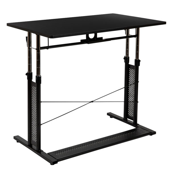 New home office furniture in black w/ Secure table surface by closing clamps at Capital Office Furniture near  Winter Garden at Capital Office Furniture