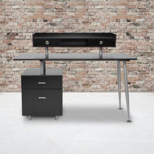 Buy Contemporary Style Dark Ash Desk with 4 Drawers in  Orlando at Capital Office Furniture