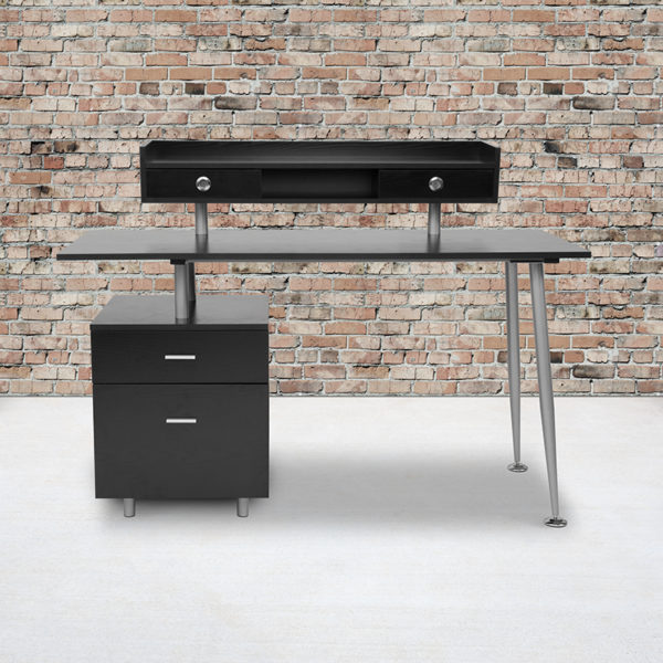 Buy Contemporary Style Dark Ash Desk with 4 Drawers near  Lake Buena Vista at Capital Office Furniture