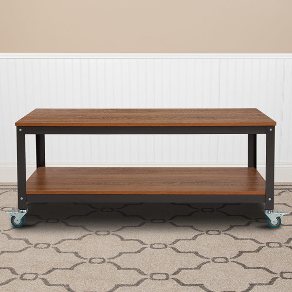 Buy Industrial Style Brown TV Stand with Casters near  Leesburg at Capital Office Furniture