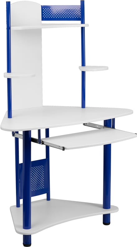 Buy Contemporary Style Blue Corner Hutch Desk in  Orlando at Capital Office Furniture