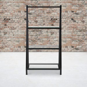 Buy Contemporary Style Glass Bookshelf-Black Frame near  Sanford at Capital Office Furniture