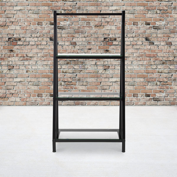 Buy Contemporary Style Glass Bookshelf-Black Frame near  Daytona Beach at Capital Office Furniture