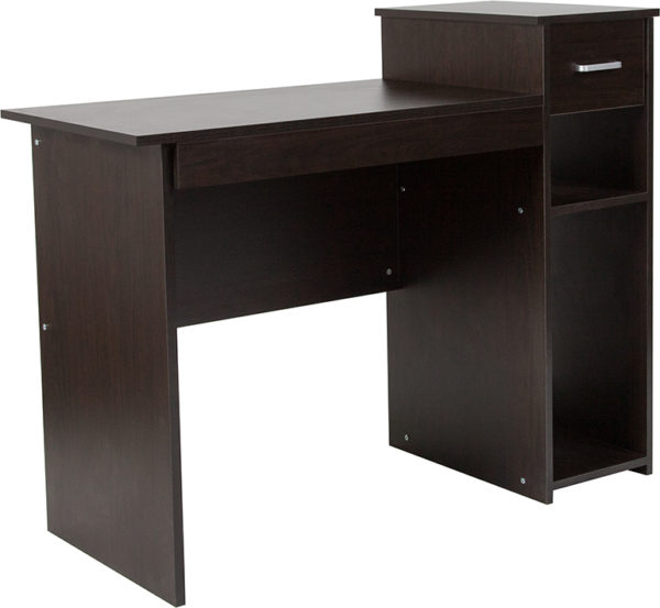 Buy Contemporary Style Espresso Desk with Shelves near  Windermere at Capital Office Furniture