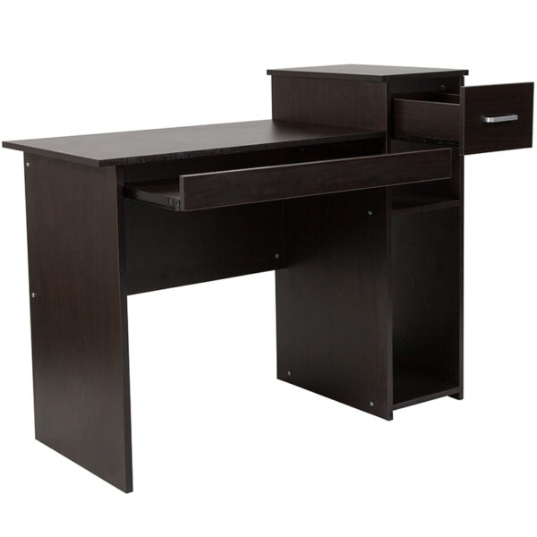 Nice Highl& Park Wood Gra Computer Desk w/ Shelves & Drawer Sliding Keyboard Tray: 29"W x 12"D x 2"H home office furniture near  Casselberry at Capital Office Furniture