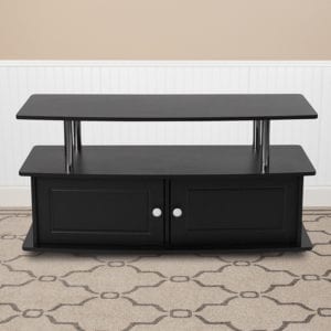 Buy Contemporary Style Black TV Stand with Shelves near  Windermere at Capital Office Furniture