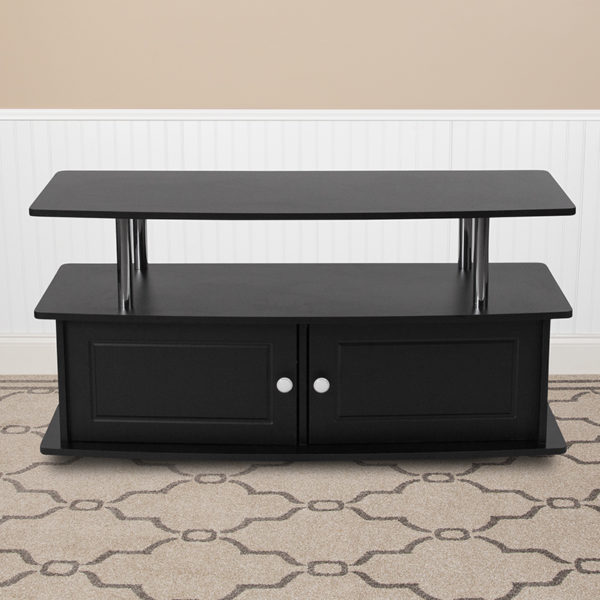Buy Contemporary Style Black TV Stand with Shelves near  Lake Buena Vista at Capital Office Furniture
