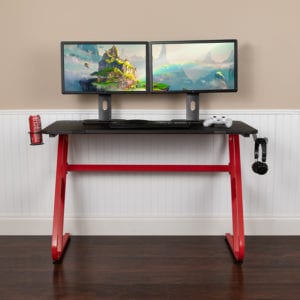 Buy Multi-Purpose Gamers Table Red Gaming Desk-Cup Holder in  Orlando at Capital Office Furniture