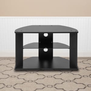 Buy Contemporary Style Black TV Stand with Shelves near  Saint Cloud at Capital Office Furniture