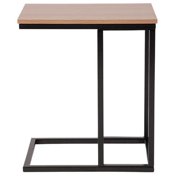 Nice Aurora Rustic Wood Gra Side Table w/ Metal Cantilever Base Cantilever Base living room furniture near  Winter Park at Capital Office Furniture