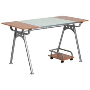 Buy Contemporary Style Glass/Cherry Laminate Desk in  Orlando at Capital Office Furniture