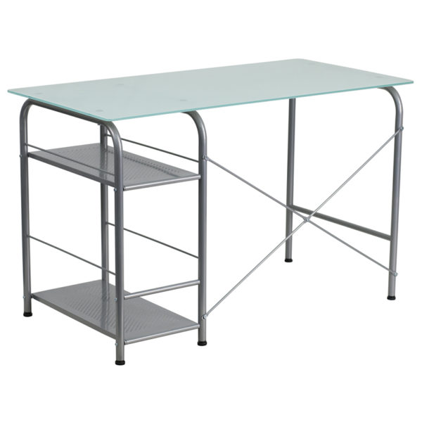 Shop for Glass Open Storage Deskw/ 8mm Thick Glass near  Ocoee at Capital Office Furniture