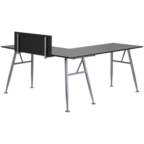 Shop for Black L-Shape Deskw/ Spacious Desktop near  Lake Mary at Capital Office Furniture