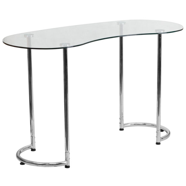 Buy Contemporary Style Glass Curvy Computer Desk in  Orlando at Capital Office Furniture