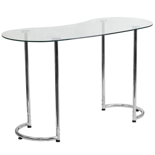 Shop for Glass Curvy Computer Deskw/ Clear Tempered Glass Surface in  Orlando at Capital Office Furniture