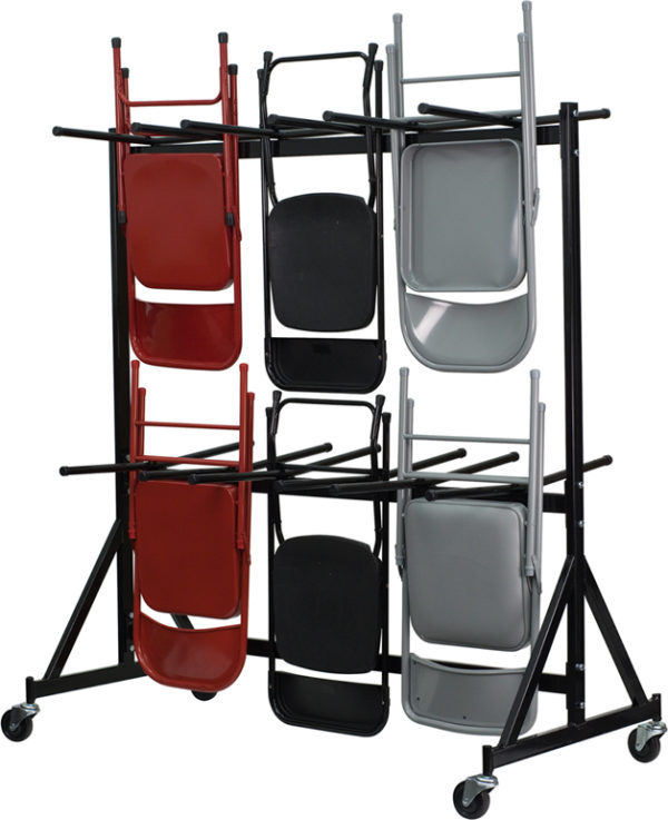 Shop for Black Folding Chair Dollyw/ Supports 50 - 84 Chairs near  Clermont at Capital Office Furniture