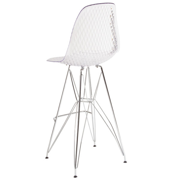 Shop for 30.25"H Clear Barstoolw/ Smooth Back Design in  Orlando at Capital Office Furniture