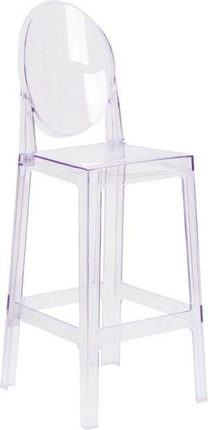 Buy Contemporary Bar Stool Oval Back Ghost Barstool in  Orlando at Capital Office Furniture