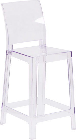 Buy Contemporary Counter Stool Square Back Ghost Stool in  Orlando at Capital Office Furniture