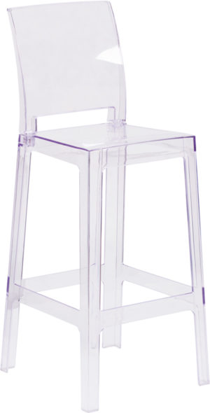Buy Contemporary Bar Stool Square Back Ghost Barstool in  Orlando at Capital Office Furniture