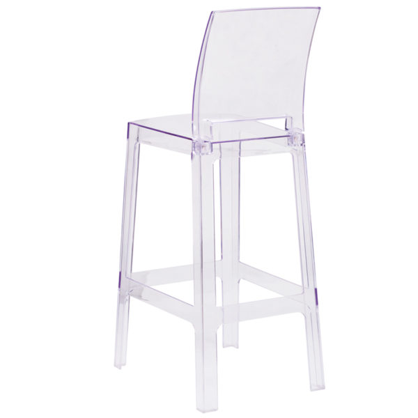 Shop for Square Back Ghost Barstoolw/ Contoured Seat near  Clermont at Capital Office Furniture