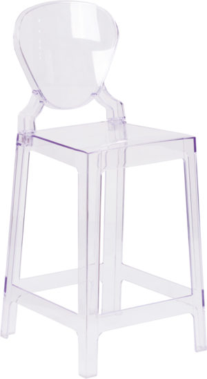 Buy Contemporary Counter Stool Tear Back Ghost Counter Stool in  Orlando at Capital Office Furniture