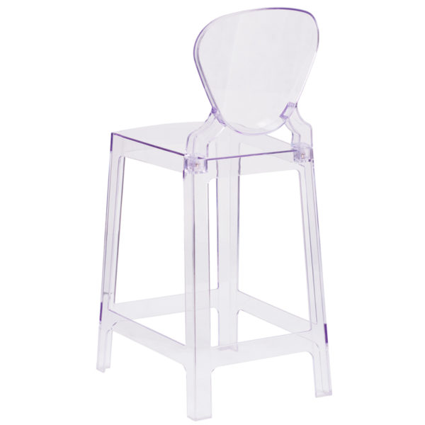 Shop for Tear Back Ghost Counter Stoolw/ Contoured Seat near  Clermont at Capital Office Furniture