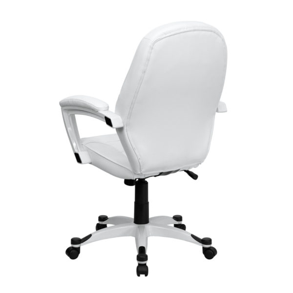 Shop for White Mid-Back Leather Chairw/ Mid-Back Design in  Orlando at Capital Office Furniture